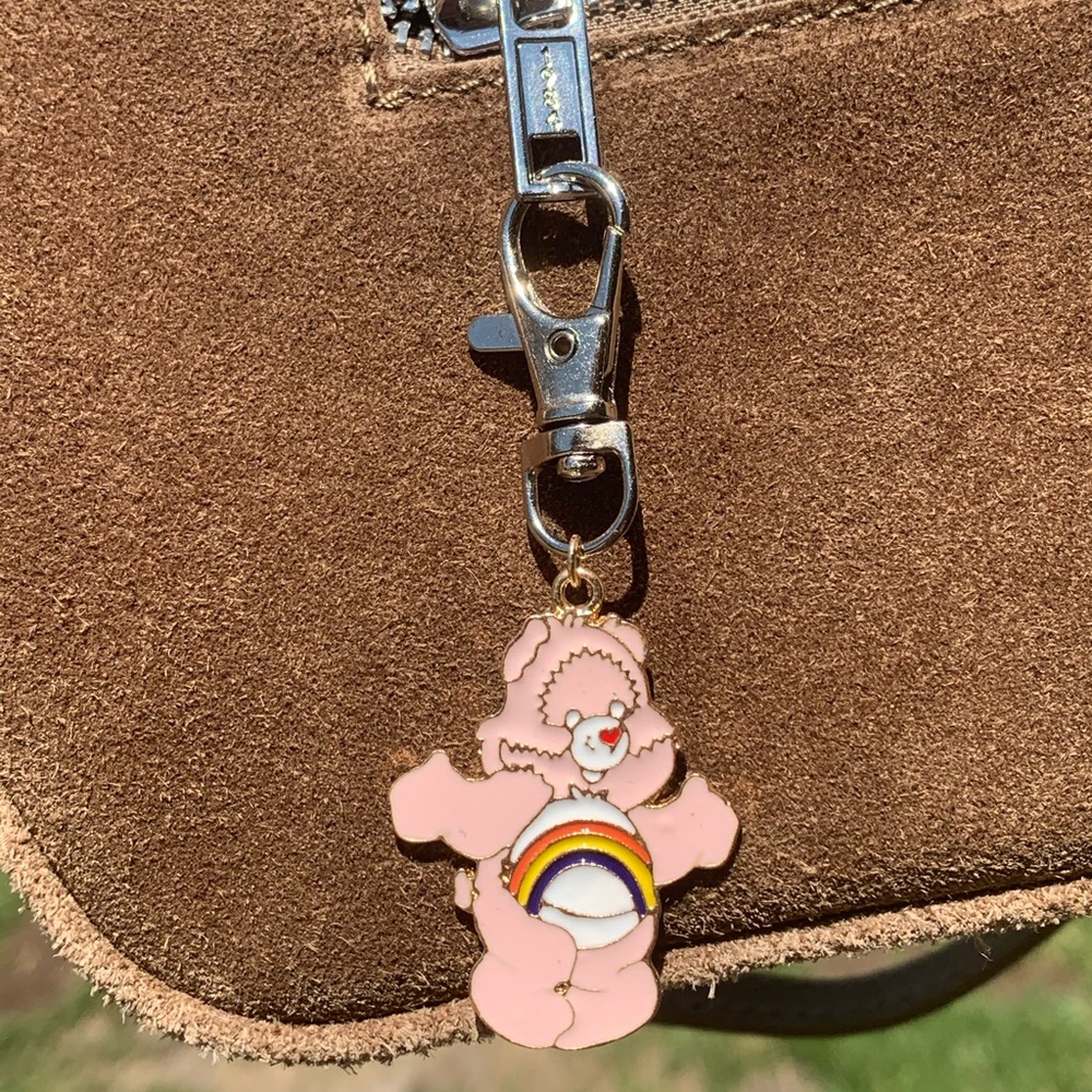 Pink Rainbow Care Bear Key Chains